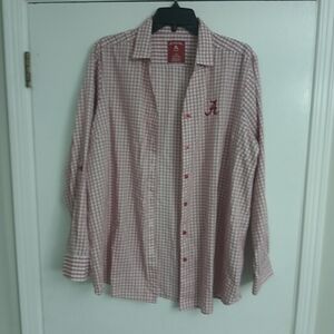 Women's Size XXL Alabama Crimson Tide Red Checkered Shirt